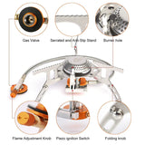 Portable Camping Gas Stove Silver Camp Cooking - Tophatter Daily Deals