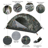 1-Person Camping Tent with Mesh Ventilation Green Tents - Tophatter Daily Deals