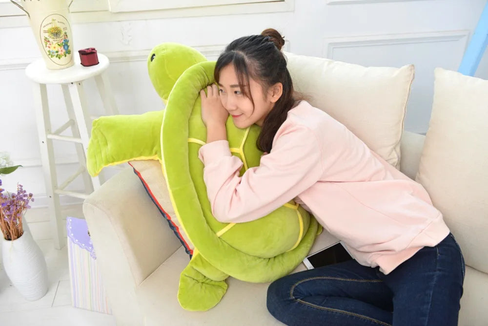Large Green Turtle Sleeping Pillow Plush Toy Animals - Tophatter Daily Deals