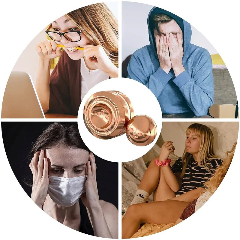 Magnetic Metal Gyroscope Fidget Toy Chrome Stress Reliever - Tophatter Daily Deals