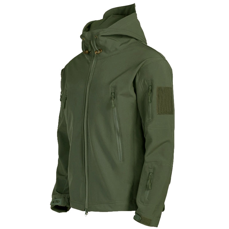 Waterproof Men's Outdoor Jacket - Military Cut, Poly Blend - Tophatter Daily Deals