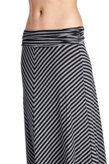 Women's Chevron Stripe Maxi Skirt Skirts - Tophatter Daily Deals