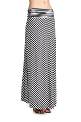 Women's Chevron Stripe Maxi Skirt Skirts - Tophatter Daily Deals