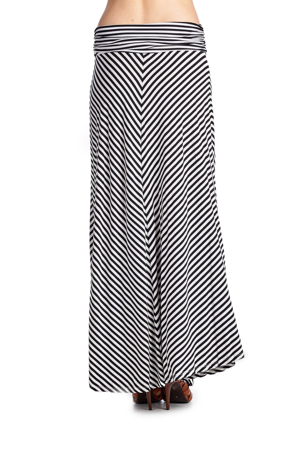 Women's Chevron Stripe Maxi Skirt Skirts - Tophatter Daily Deals