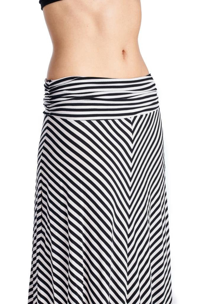Women's Chevron Stripe Maxi Skirt Skirts - Tophatter Daily Deals