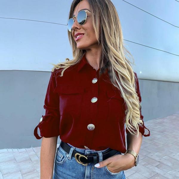 Women Long Sleeve Shirts Blouses & Shirts - Tophatter Daily Deals