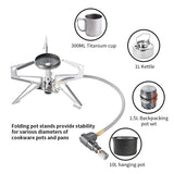 2900W Pressure Regulator Camping Stove Silver Camp Cooking - Tophatter Daily Deals