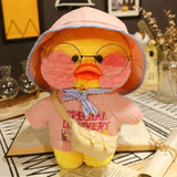 Korean Duck Plush Costume Glasses Dress Explorer Yellow x Mid Pink Animals - Tophatter Daily Deals