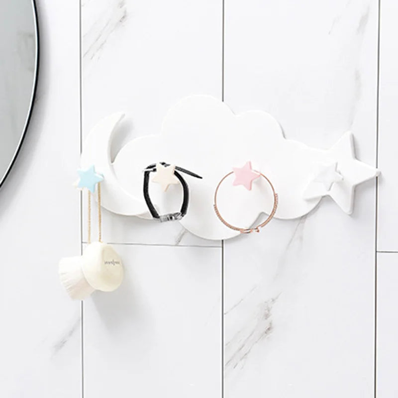 Kawaii Cloud Hooks Children's Room Wall Hanging Decor Rainbows - Tophatter Daily Deals