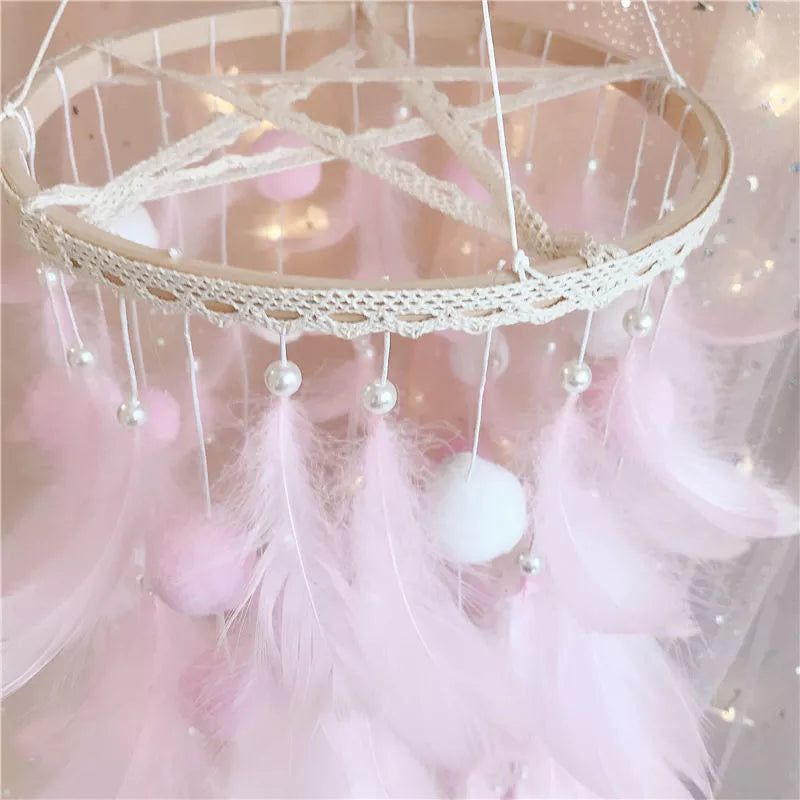 Dream Catcher Wind Chimes Feathers Handmade Mythical - Tophatter Daily Deals