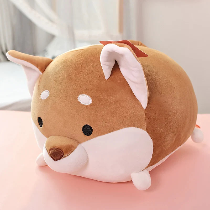 Chubby Pig Pink Piggy Plush with Eye Patch 35-45cm Brown Shiba Inu Animals - Tophatter Daily Deals