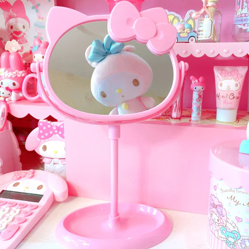 Pink Hello Kitty Mirror Make Up Desk Mirror Animals - Tophatter Daily Deals