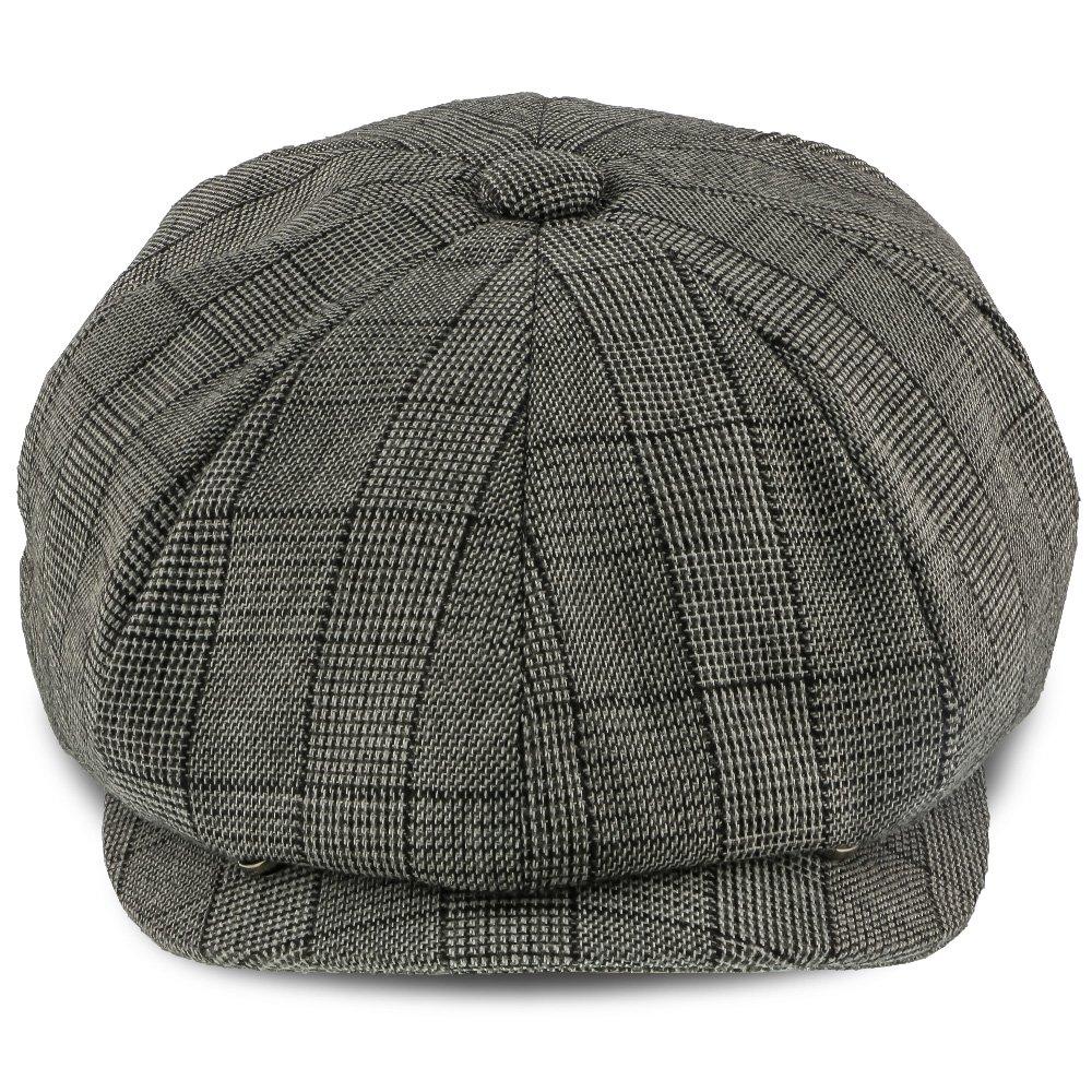 Innovator - Walrus Hats Grey Plaid Polyester 8 Panel Newsboy Cap Newsboy - Tophatter Daily Deals