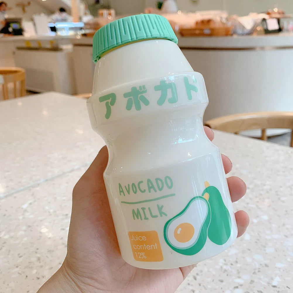 Milk Carton Shaped Water Bottle 480ml Pink, Red, Yellow, Green Green Food - Tophatter Daily Deals