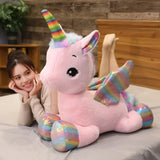 Unicorn Dream Rainbow Plush Toy High Quality Pink Horse Sweet Girl Home Decor Sleeping Pillow Gift For Kids up to 100cm Mythical - Tophatter Daily Deals