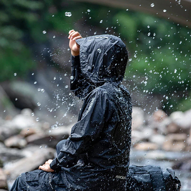 Waterproof Mens Cycling Jacket - Hooded, Nylon, For Rain - Tophatter Daily Deals