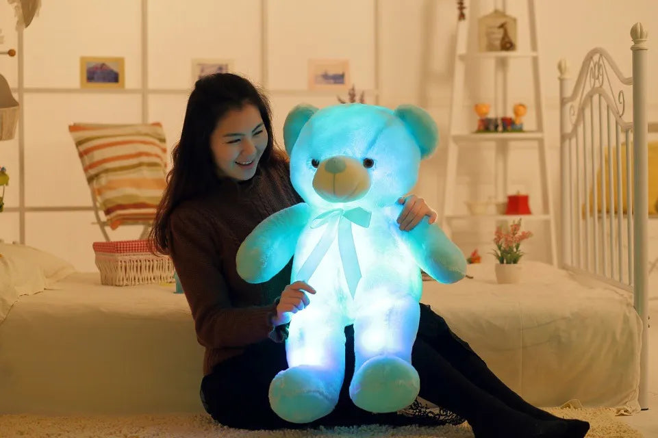 Light-Up LED Glowing Teddy Bear Stuffed Animal Plush Toy Animals - Tophatter Daily Deals