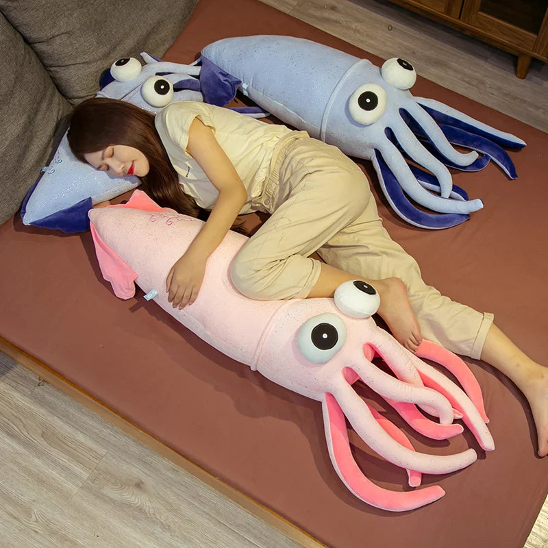 Octopus Plush Blue or Pink Squid Tentacles Cuttlefish Animals - Tophatter Daily Deals