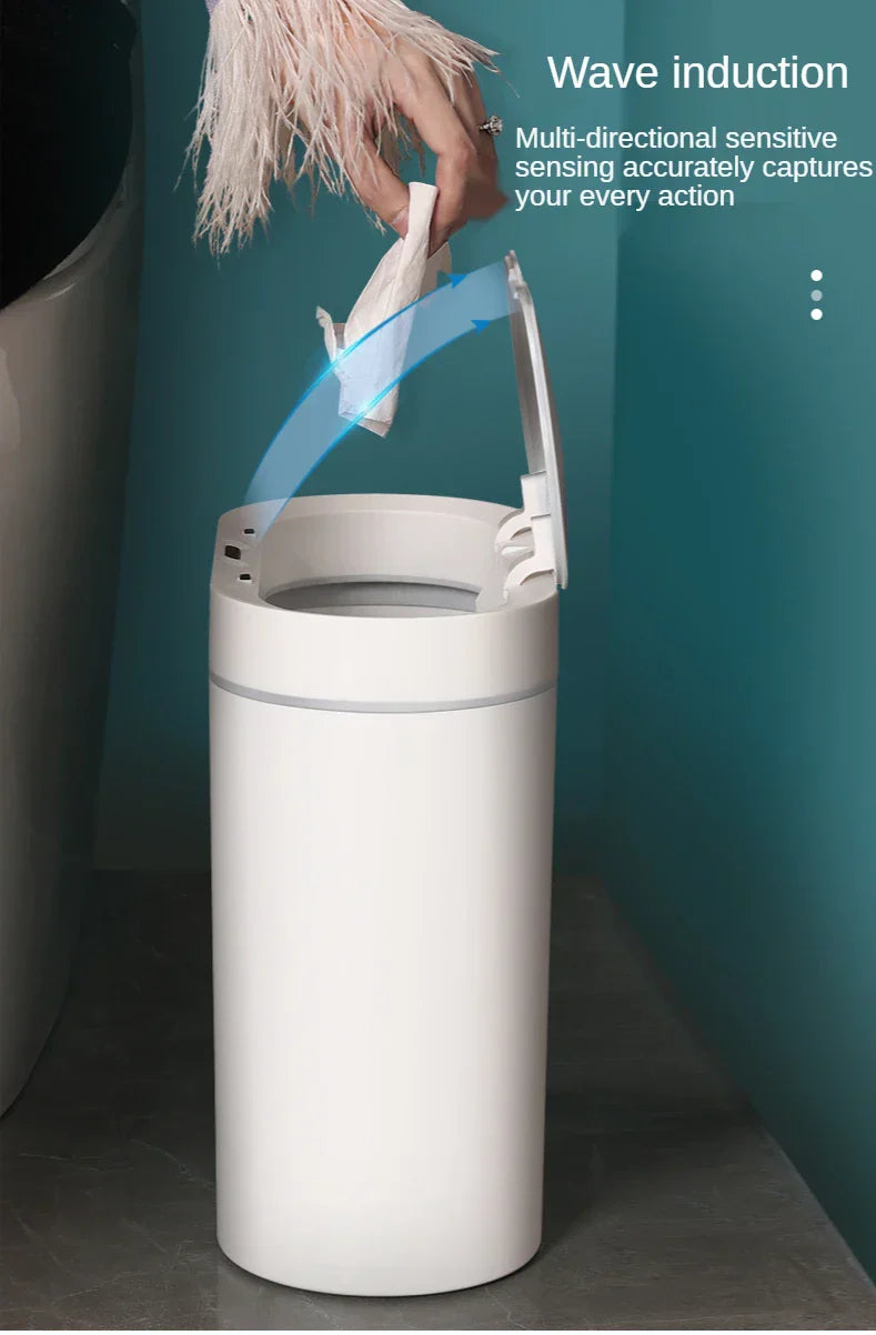 Sensor Trash Can Touchless 8L Kitchen Bathroom Bin Compact - Tophatter Daily Deals