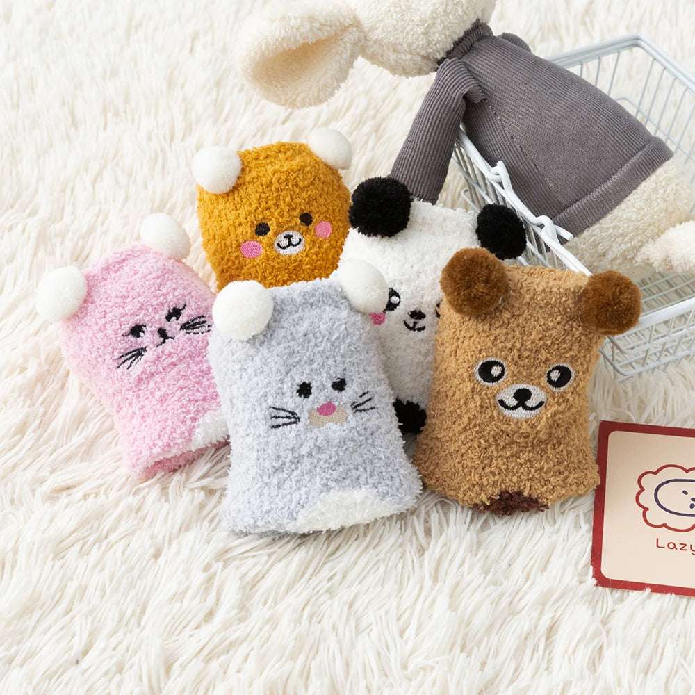 Cute Animal Fuzzy Socks Animals - Tophatter Daily Deals