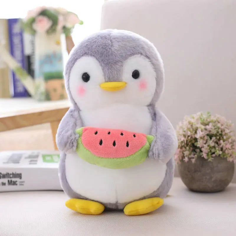 Penguin Matching Couples His 'n' Hers Plush Toys Bowtie Hair Bow Pink Blue Watermelon Animals - Tophatter Daily Deals