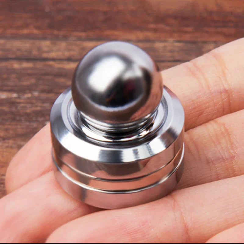 Magnetic Metal Gyroscope Fidget Toy Chrome Stress Reliever - Tophatter Daily Deals