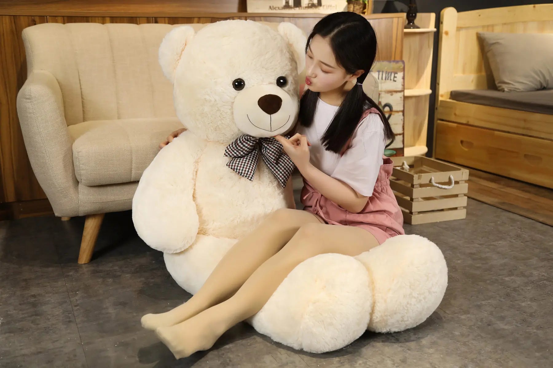 Giant 105cm Soft Teddy Bear Hugging Pillow Children Gift - Tophatter Daily Deals