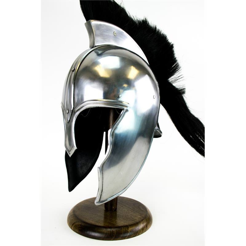 Silver Corinthian Style Achilles Trojans War Armor Helmet - TOPHATTER'S ARMORY DEALS Collectible Weapons - Tophatter Daily Deals