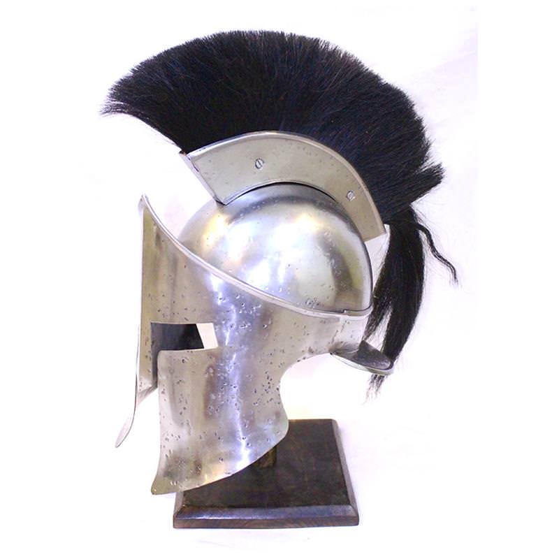 Greek Spartan Full Size Helmet Black Plume - Tophatter's Inc. Weapons Store Online Collectible Weapons - Tophatter Daily Deals