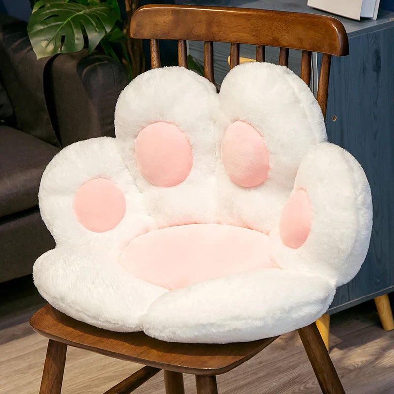 Electric Hand Warmer (Rechargeable) Kitten Cat Paw Plush Cushion Pillow 70cm White Animals - Tophatter Daily Deals