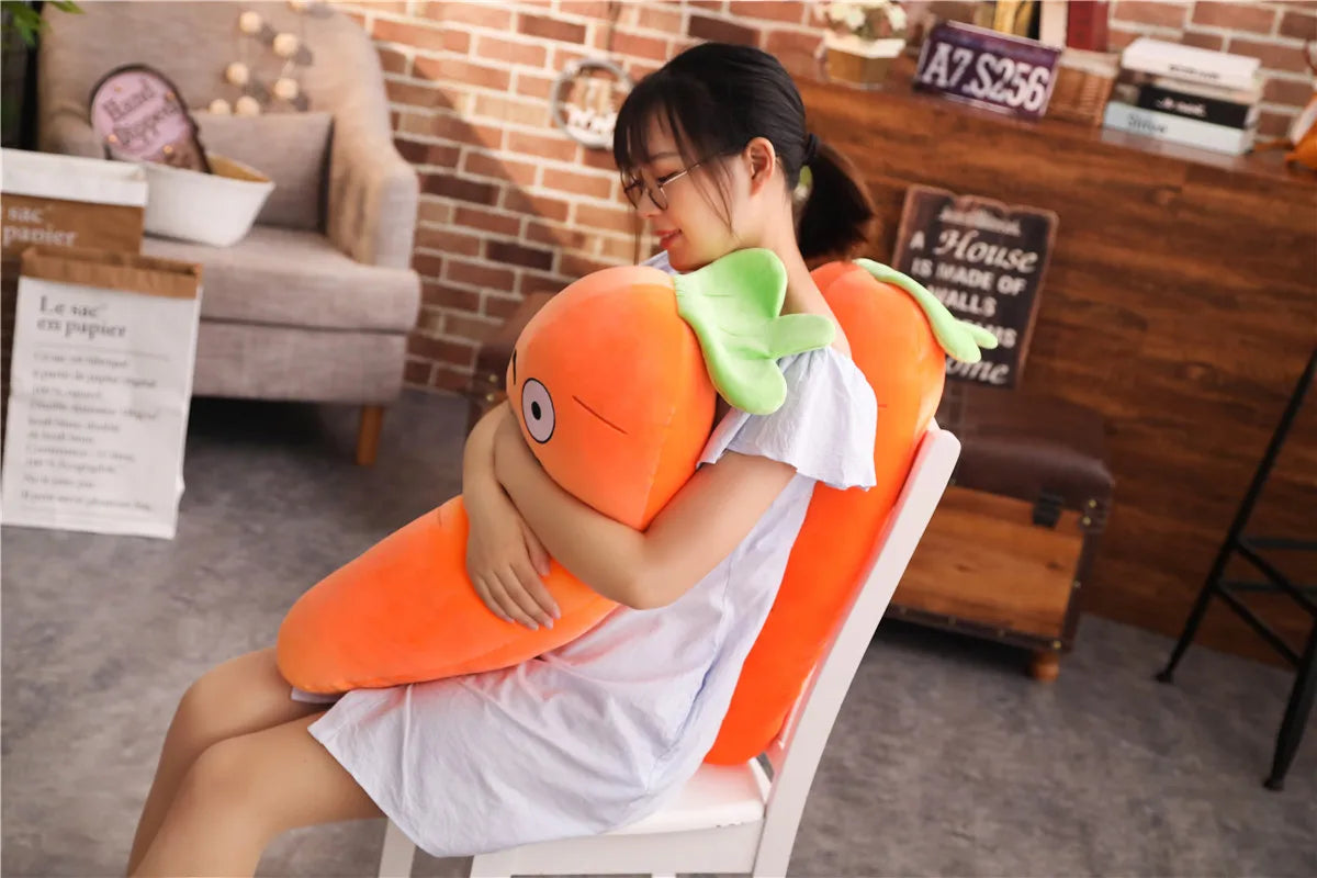 Cartoon Carrot Plant Vegetable Plush Stuffed Soft Toy Huge Food - Tophatter Daily Deals