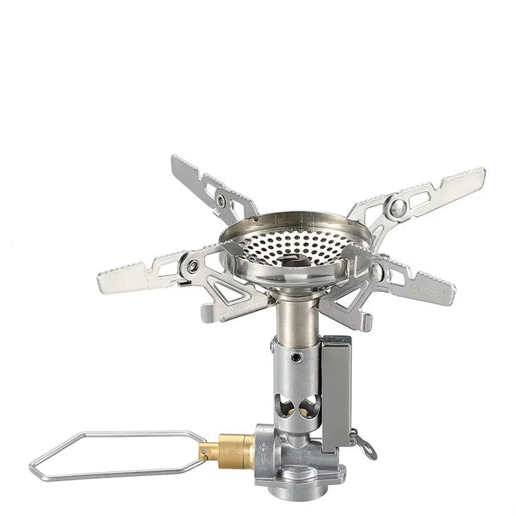 Adjustable Mini Camping Gas Stove Silver Camp Cooking - Tophatter Daily Deals
