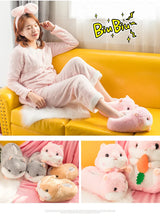 Slippers Winter Warm Home Plush Cute Corgi Slippers Flock Indoor Shoes Casual Slip On Flats Animals - Tophatter Daily Deals