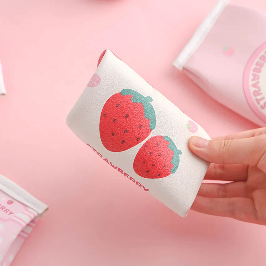 Pencil Case Strawberry Milk Box Bag Pink Pens Bag Japanese Fruit - Tophatter Daily Deals