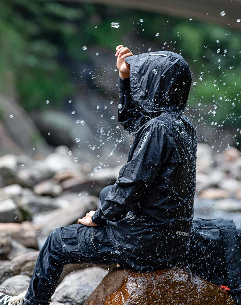 Waterproof Mens Cycling Jacket - Hooded, Nylon, For Rain - Tophatter Daily Deals