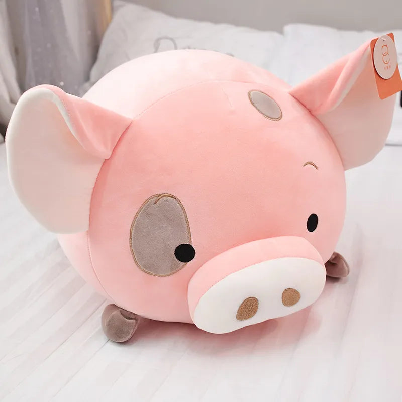 Chubby Pig Pink Piggy Plush with Eye Patch 35-45cm Animals - Tophatter Daily Deals