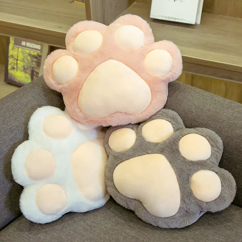 Electric Hand Warmer (Rechargeable) Kitten Cat Paw Plush Cushion Pillow Animals - Tophatter Daily Deals