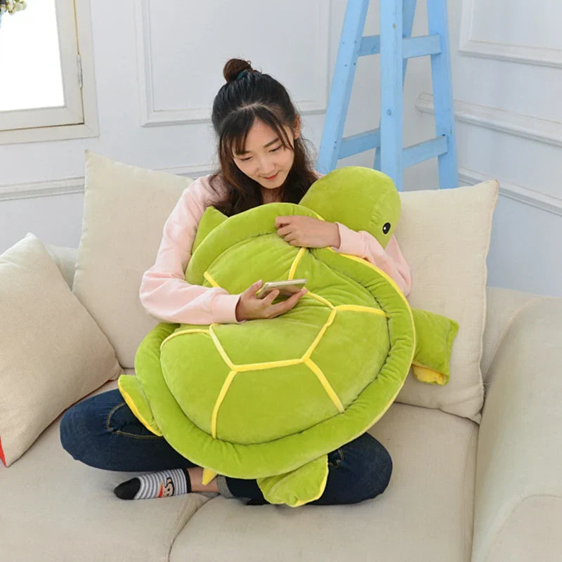Large Green Turtle Sleeping Pillow Plush Toy Animals - Tophatter Daily Deals