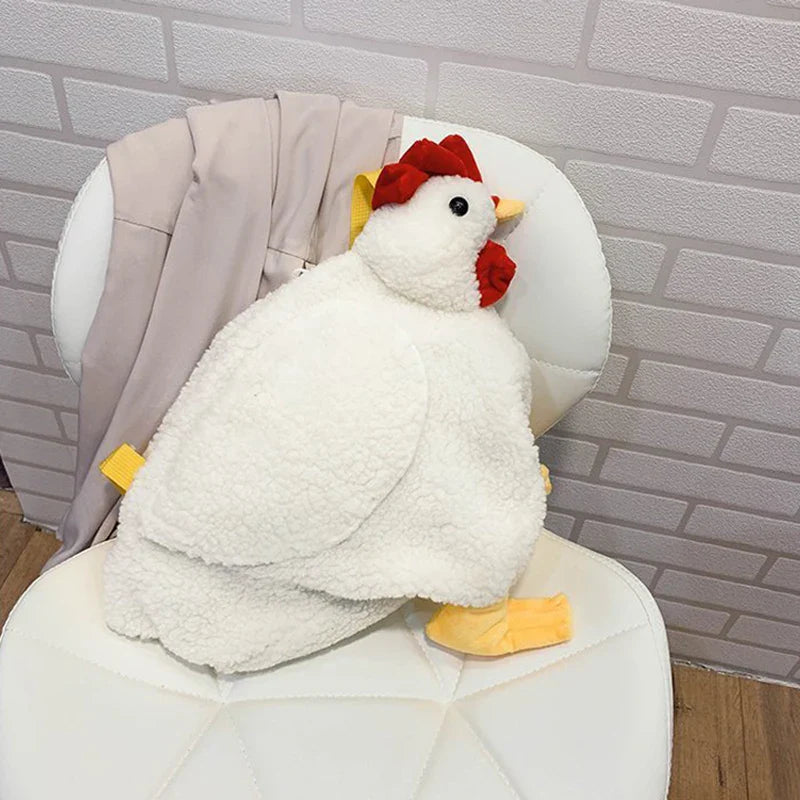 White Chicken Chick or Duck Goose Plush Handbag Crossbody Bag Animals - Tophatter Daily Deals