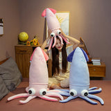 Octopus Plush Blue or Pink Squid Tentacles Cuttlefish Animals - Tophatter Daily Deals