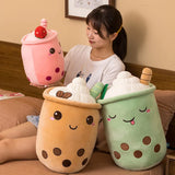 Cute Bubble Tea Plush Toy Stuffed Milk Tea Soft Boba Fruit Tea Cup Plushie Food - Tophatter Daily Deals