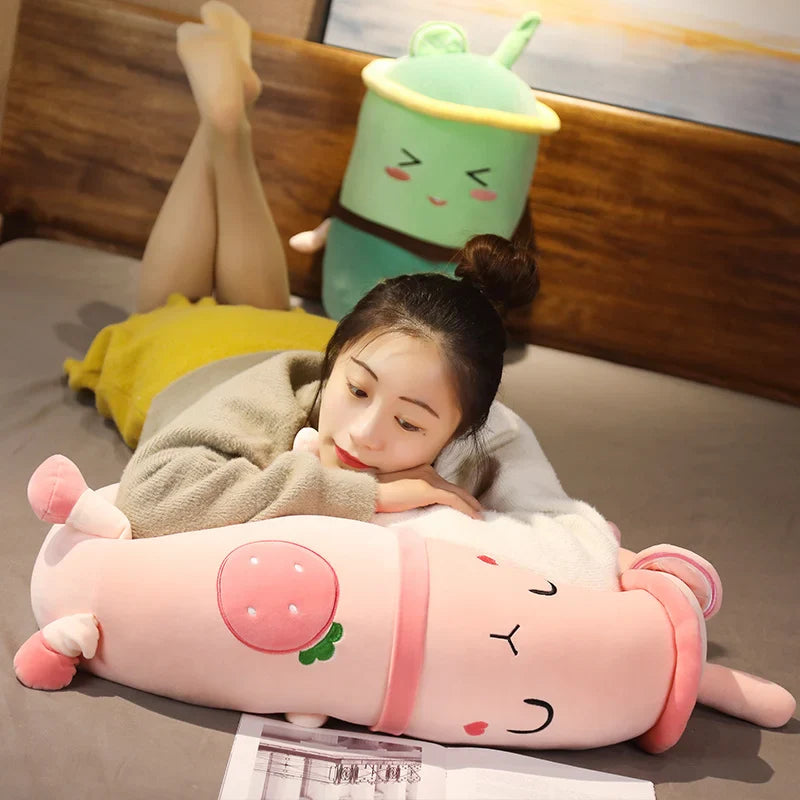 Avocado Watermelon Strawberry Orange Boba Bubble Fruit Milk Tea Plush Toy Food - Tophatter Daily Deals