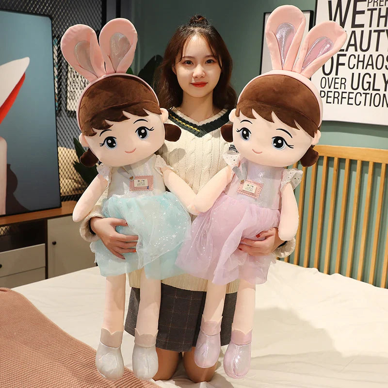 Kawaii Plush Girl Dolls with Rabbit Ears Mythical - Tophatter Daily Deals