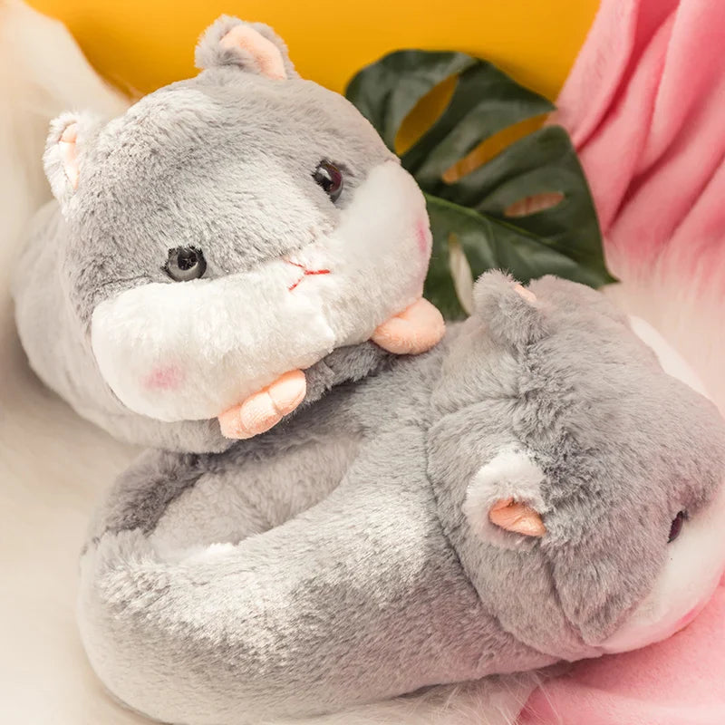 Slippers Winter Warm Home Plush Cute Corgi Slippers Flock Indoor Shoes Casual Slip On Flats Animals - Tophatter Daily Deals