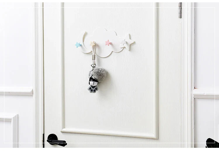 Kawaii Cloud Hooks Children's Room Wall Hanging Decor Rainbows - Tophatter Daily Deals