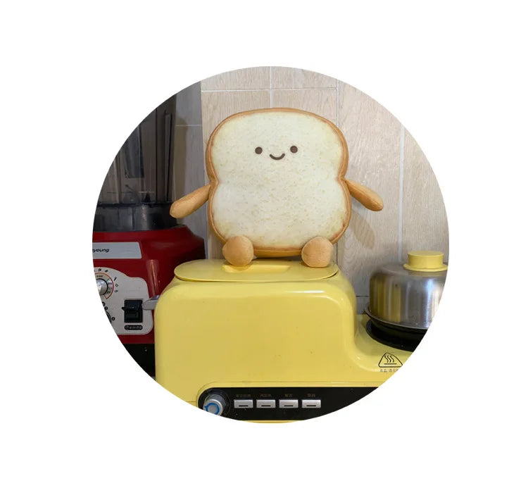 Happy and Sad Face Toast Bread Plushie Food - Tophatter Daily Deals