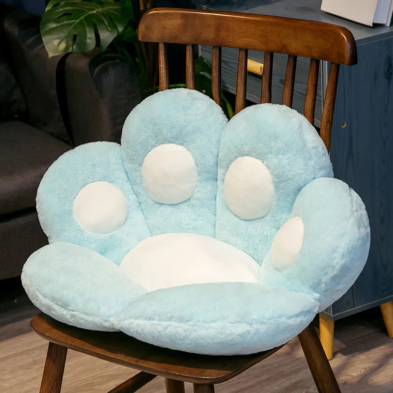 Electric Hand Warmer (Rechargeable) Kitten Cat Paw Plush Cushion Pillow 60cm Blue Animals - Tophatter Daily Deals