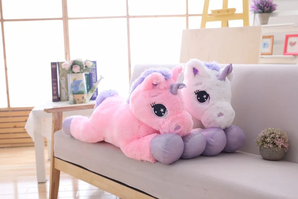 Huge Mystical Unicorn Plush Toy - 110cm Mythical - Tophatter Daily Deals