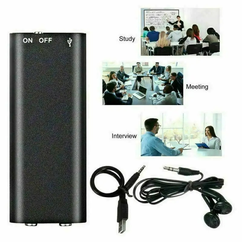 Voice Recorder Ultra Thin Mini Digital Dictaphone Compact - Tophatter Daily Deals