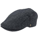 Main Street - Walrus Grey Tweed Plaid Herringbone Ivy Cap Grey Herringbone Ivy - Tophatter Daily Deals